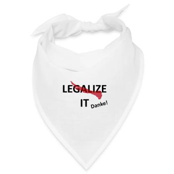 Cannabis Marihuana Legalisierung - Bandana Dreieckstuch - Weiß - Vorne