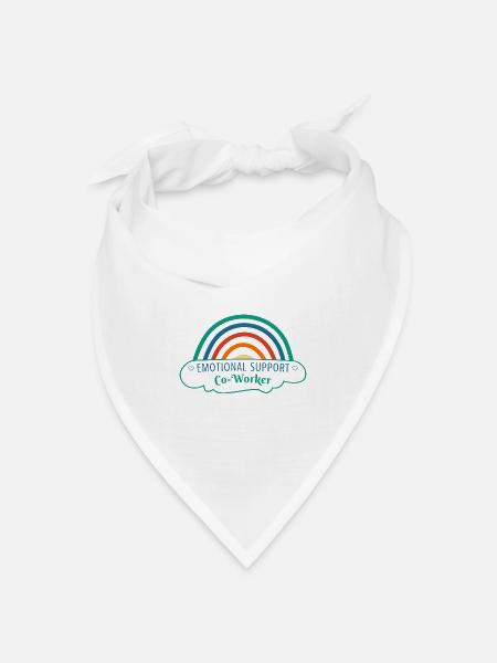 Emotionaler Support Mitarbeiter Work Bestie blau - Bandana Dreieckstuch - Weiß
