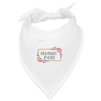 Schweiz Obwalden Mädchen Heimat Geschenk - Bandana Dreieckstuch - Weiß - Vorne