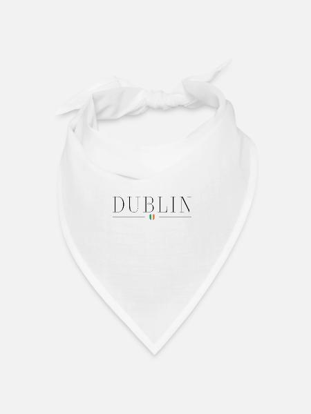 Ich liebe Dublin - Bandana Dreieckstuch - Weiß