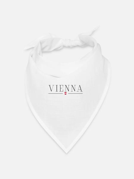 Ich liebe Wien - Bandana Dreieckstuch - Weiß