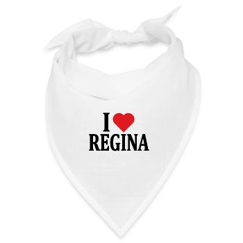 T-Shirt Ich liebe Regina T-Shirt Geschenkidee - Bandana Dreieckstuch - Weiß - Vorne