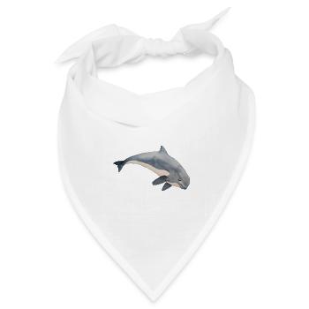 Schweinswal-Meerschweinchen - Bandana Dreieckstuch - Weiß - Vorne