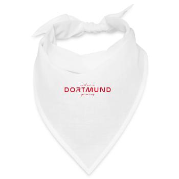 Dortmund T-Shirt – Skyline & Fußball - Bandana Dreieckstuch - Weiß - Vorne