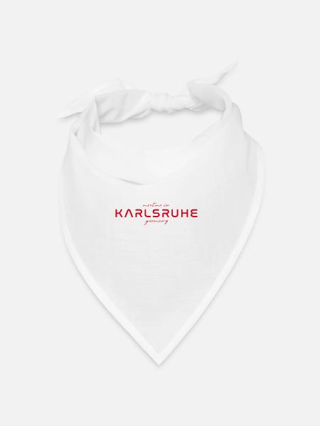 Karlsruhe T-Shirt – Perfekt für Fans & Liebhaber - Bandana Dreieckstuch - Weiß