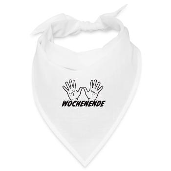 Wochenende - Bandana Dreieckstuch - Weiß - Vorne