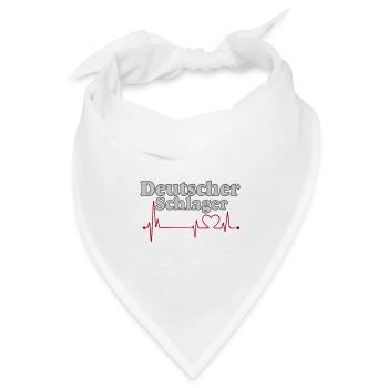 Schlager Party , Schlager Musik , Herzschlag - Bandana Dreieckstuch - Weiß - Vorne