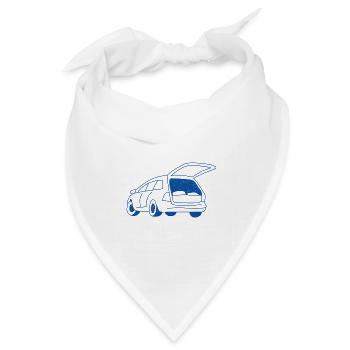 Camping im Auto - Bandana Dreieckstuch - Weiß - Vorne