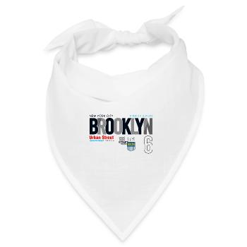Brooklyn Stadtbild Urbane Typografie - Bandana Dreieckstuch - Weiß - Vorne