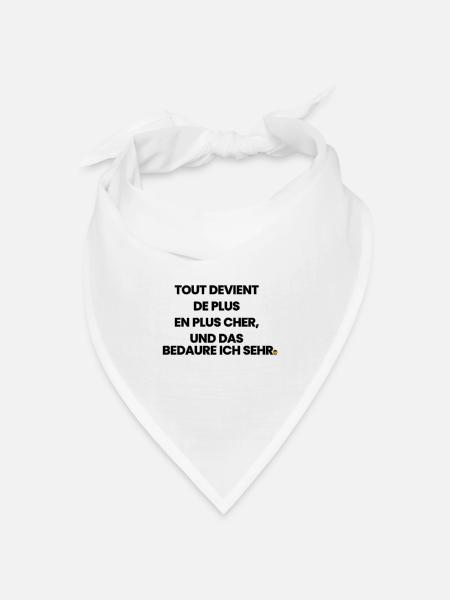 Französisch-Deutsch-Reim 1 (Ver. B) - Bandana Dreieckstuch - Weiß