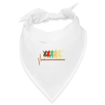 Sumoringer Herzschlag Retro Japanische Kampfkunst - Bandana Dreieckstuch - Weiß - Vorne