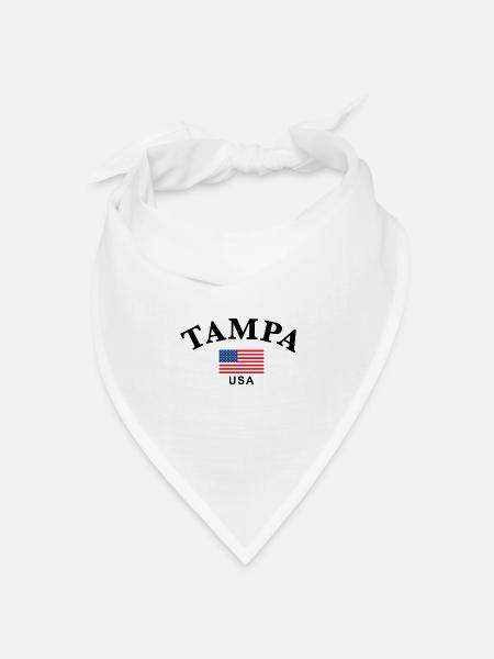 Tampa, USA - Bandana Dreieckstuch - Weiß