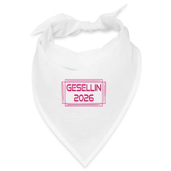 Gesellenbrief Abschluss 2026 Gesellin - Bandana Dreieckstuch - Weiß - Vorne