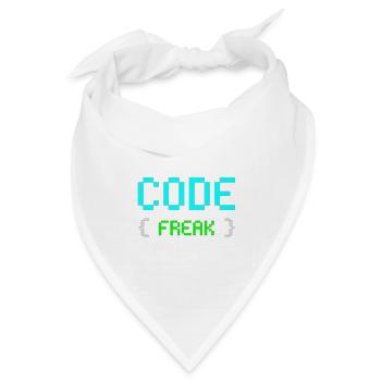 Pixel Code Freak Neon Tee - Bandana Dreieckstuch - Weiß - Vorne