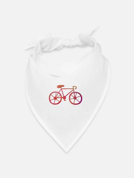 Fahrrad Umwelt radeln Rennrad Zeichnung bunt Fan - Bandana Dreieckstuch - Weiß