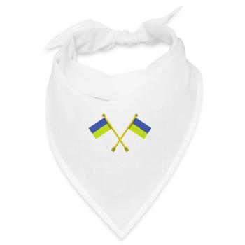 Ukrainische Flagge - Bandana Dreieckstuch - Weiß - Vorne