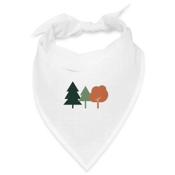 Drei Bäume - Bandana Dreieckstuch - Weiß - Vorne