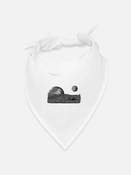 Weltall - Bandana Dreieckstuch - Weiß