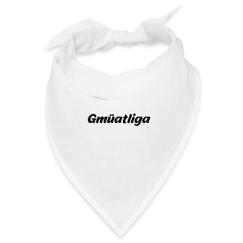 Gmüatliga (österreichischer Dialekt) - Bandana Dreieckstuch - Weiß - Vorne