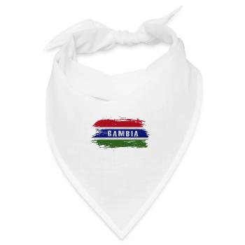 Gambia Flagge / Geschenk Banjul Afrika - Bandana Dreieckstuch - Weiß - Vorne