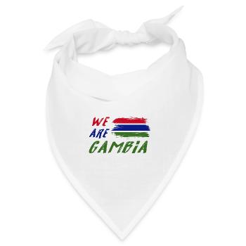 Wir sind Gambia - Bandana Dreieckstuch - Weiß - Vorne