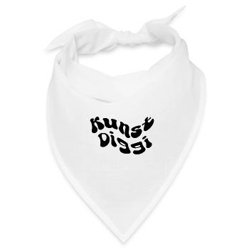 Kunst Diggi - Bandana Dreieckstuch - Weiß - Vorne