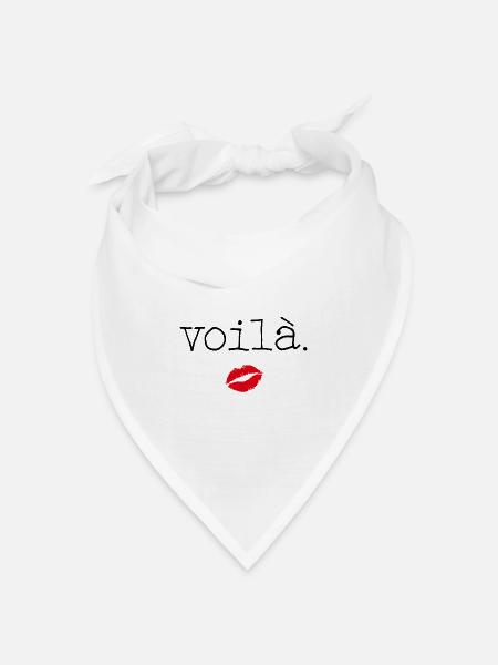 Voilà - Little French Speaking - Bandana Dreieckstuch - Weiß