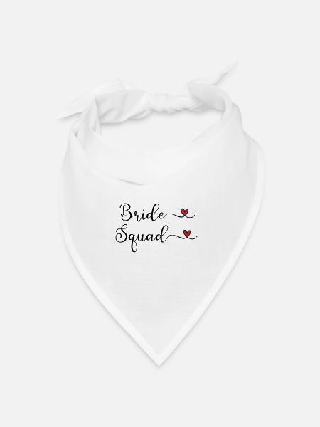 Bride Squad niedlich, handgeschrieben Typografie mit Hea - Bandana Dreieckstuch - Weiß