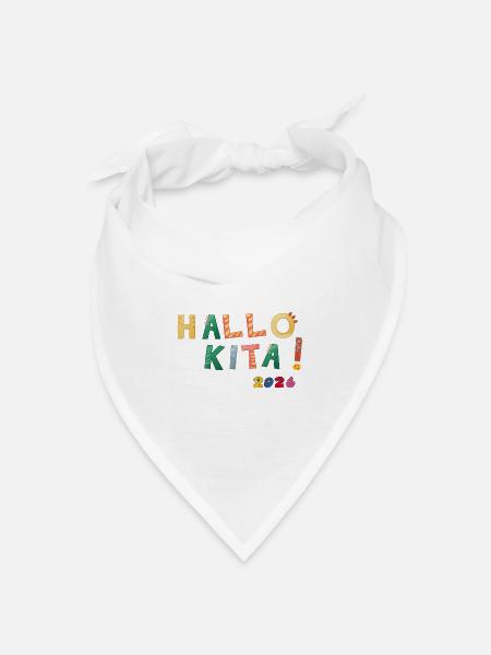Hallo Kita 2026 - Bandana Dreieckstuch - Weiß