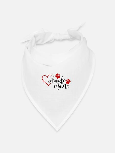 Hunde Mama - Bandana Dreieckstuch - Weiß