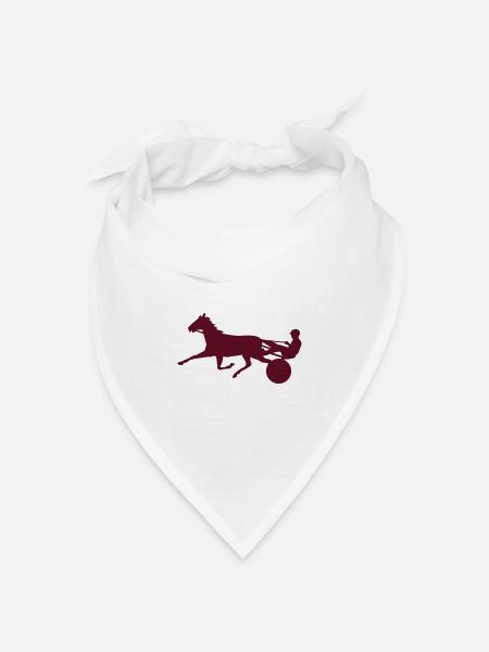 traber rennen - Bandana Dreieckstuch - Weiß