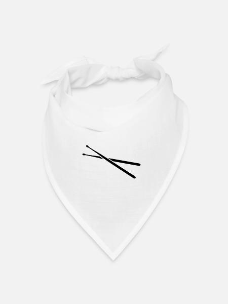 Schlagzeug - Bandana Dreieckstuch - Weiß