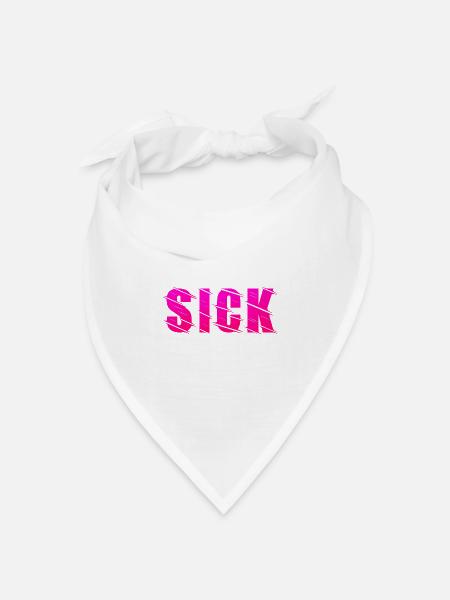 Sick Design - Bandana Dreieckstuch - Weiß