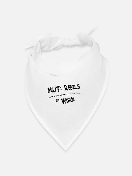 MUT Rebels schwarz - Bandana Dreieckstuch - Weiß