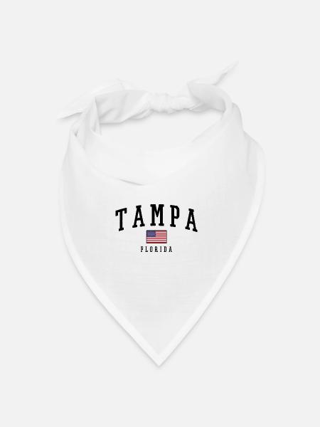 Tampa Florida - Bandana Dreieckstuch - Weiß