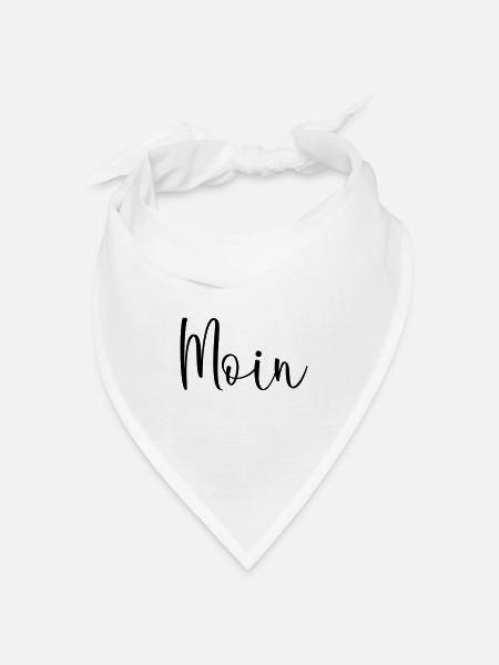Moin sagen - Bandana Dreieckstuch - Weiß