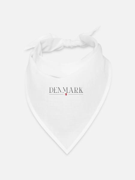 Dänemark - Bandana Dreieckstuch - Weiß