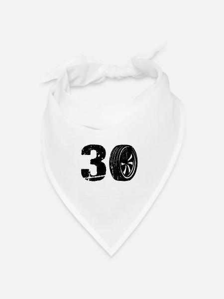 30 Auto Motorsport - Bandana Dreieckstuch - Weiß