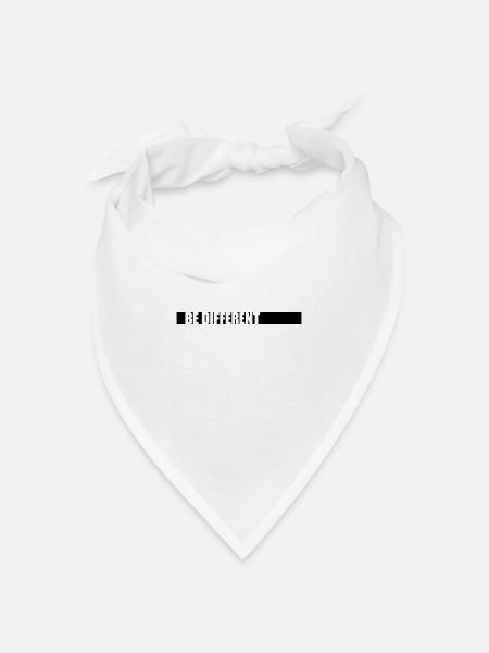 Be different Logo Design - Bandana Dreieckstuch - Weiß