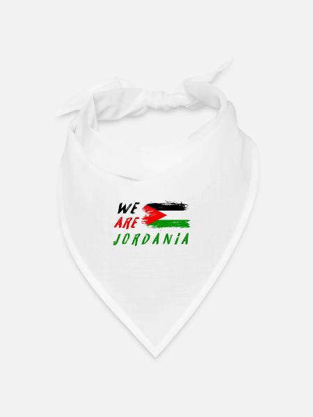 Wir sind Jordanien - Bandana Dreieckstuch - Weiß