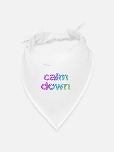 calmDown - Bandana Dreieckstuch - Weiß