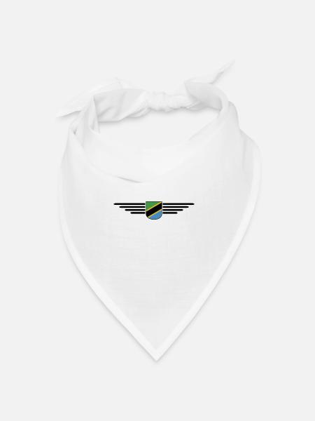 Tansania T-Shirt für echte Fans - Bandana Dreieckstuch - Weiß