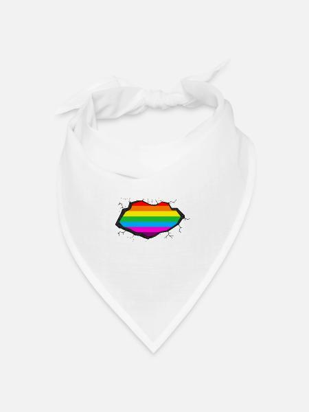 Regenbogen in Mir - Bandana Dreieckstuch - Weiß