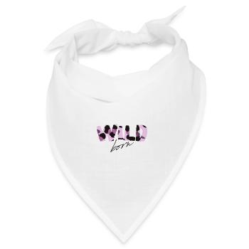 Wild Born Camouflage Wortmarke - Bandana Dreieckstuch - Weiß - Vorne