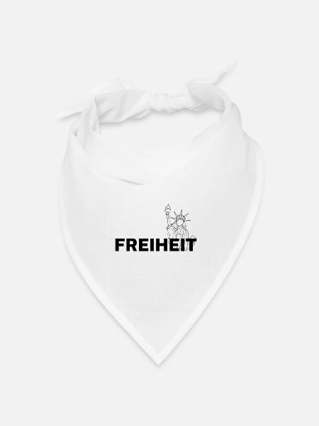 Freiheit - Bandana Dreieckstuch - Weiß