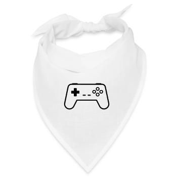 Gamepad Controller Outline Gaming Vektor - Bandana Dreieckstuch - Weiß - Vorne