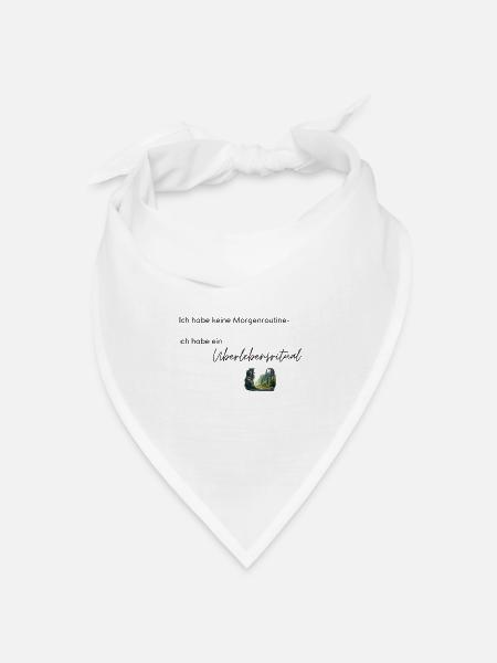 LIEBEVOLL Morgenroutine Wald - Bandana Dreieckstuch - Weiß