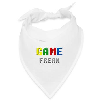 Retro Pixel Game Freak-Thema - Bandana Dreieckstuch - Weiß - Vorne