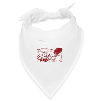 El Mushling: Corrida del Bosque - Bandana Dreieckstuch - Weiß - Vorne