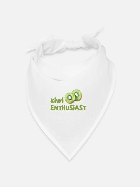 Kiwi Enthusiast - Bandana Dreieckstuch - Weiß